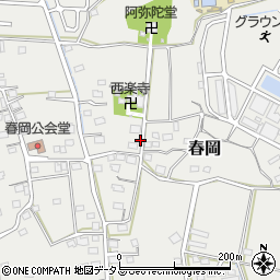 静岡県袋井市春岡374-7周辺の地図