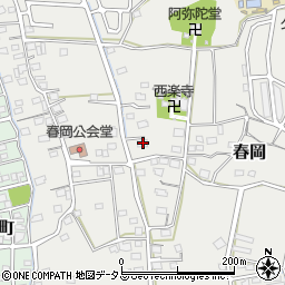 静岡県袋井市春岡377周辺の地図