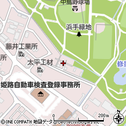 兵庫県姫路市飾磨区中島2394-10周辺の地図