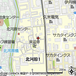 兵庫県伊丹市北河原政キ周辺の地図
