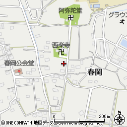 静岡県袋井市春岡374周辺の地図