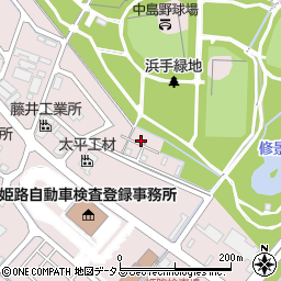兵庫県姫路市飾磨区中島2394-20周辺の地図