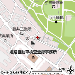 兵庫県姫路市飾磨区中島2392周辺の地図