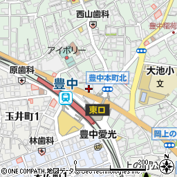 三菱ＵＦＪ銀行豊中支店周辺の地図