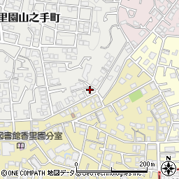 大阪府枚方市香里園山之手町49-58周辺の地図