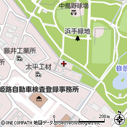 兵庫県姫路市飾磨区中島2394-21周辺の地図