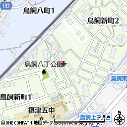 大阪府摂津市鳥飼新町周辺の地図