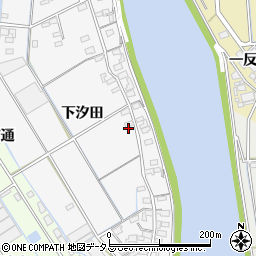 愛知県西尾市一色町松木島下汐田89周辺の地図