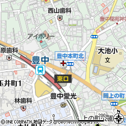 ケンタッキーフライドチキン豊中駅前店周辺の地図