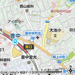 ソフトバンク　豊中駅前周辺の地図