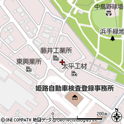 兵庫県姫路市飾磨区中島3376周辺の地図