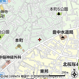 ファミリーマート豊中本町五丁目店周辺の地図