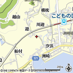 愛知県西尾市東幡豆町迎54周辺の地図
