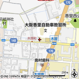 大阪府寝屋川市木屋町13周辺の地図