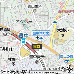 大阪府豊中市本町1丁目周辺の地図