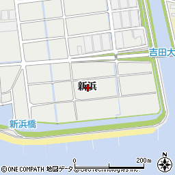 愛知県西尾市吉良町吉田新浜周辺の地図