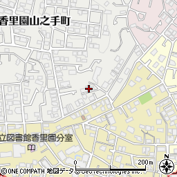 大阪府枚方市香里園山之手町49-57周辺の地図