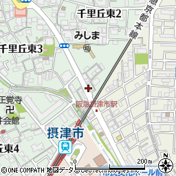 塩豚骨らー麺雄摂津店周辺の地図