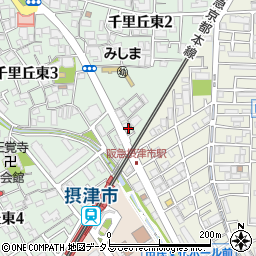 らー麺雄　摂津店周辺の地図