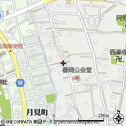 静岡県袋井市春岡457周辺の地図