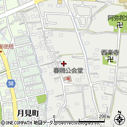 静岡県袋井市春岡430-1周辺の地図