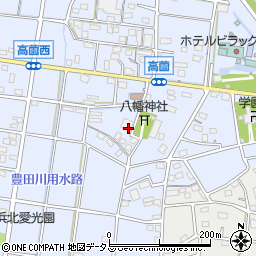 静岡県浜松市浜名区高薗周辺の地図