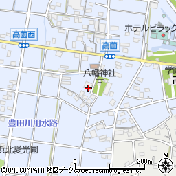 静岡県浜松市浜名区高薗周辺の地図