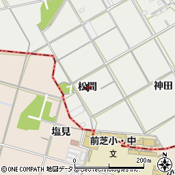 愛知県豊川市伊奈町松間周辺の地図