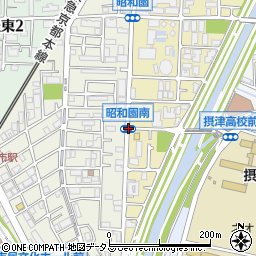昭和園南周辺の地図