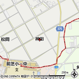 愛知県豊川市伊奈町神田周辺の地図