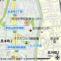 兵庫県伊丹市北本町3丁目136周辺の地図