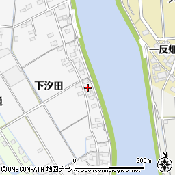 愛知県西尾市一色町松木島下汐田186周辺の地図