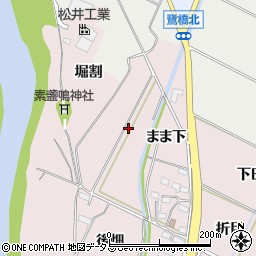 愛知県豊橋市牛川町向まま下周辺の地図