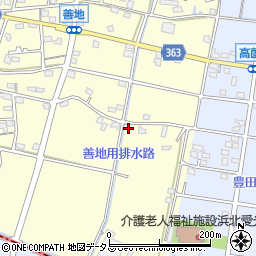 静岡県浜松市浜名区善地618周辺の地図