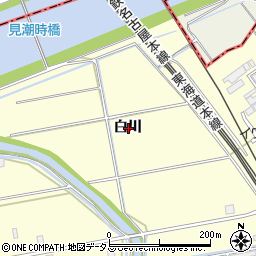 愛知県豊橋市下五井町白川周辺の地図