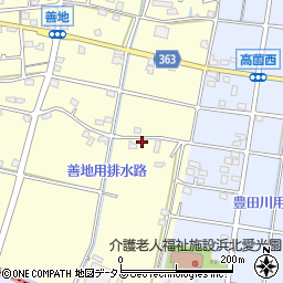 静岡県浜松市浜名区善地620周辺の地図