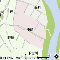 愛知県豊橋市牛川町中島周辺の地図