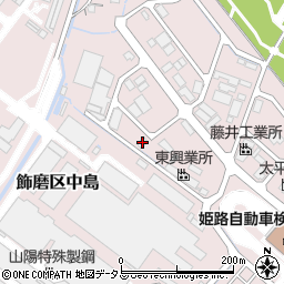 兵庫県姫路市飾磨区中島3337周辺の地図