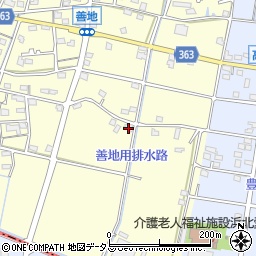 静岡県浜松市浜名区善地616周辺の地図