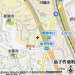 大阪府枚方市釈尊寺町7周辺の地図