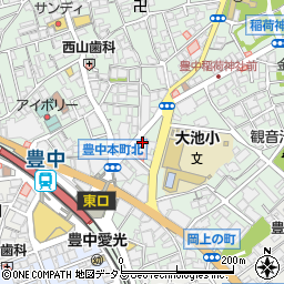 ａｕショップ豊中駅前周辺の地図