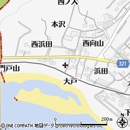 愛知県蒲郡市西浦町西浜田54周辺の地図