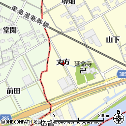 愛知県豊川市平井町丈方周辺の地図