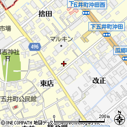 愛知県豊橋市下五井町茶屋前20周辺の地図