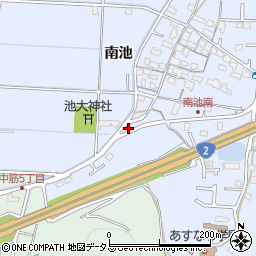 兵庫県高砂市阿弥陀町南池198周辺の地図