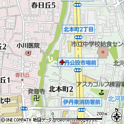 兵庫県伊丹市北本町2丁目247周辺の地図