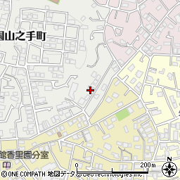 大阪府枚方市香里園山之手町49-52周辺の地図