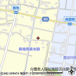 静岡県浜松市浜名区善地342周辺の地図
