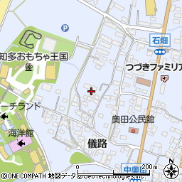 愛知県知多郡美浜町奥田儀路周辺の地図