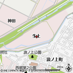 愛知県豊橋市牛川町生土周辺の地図